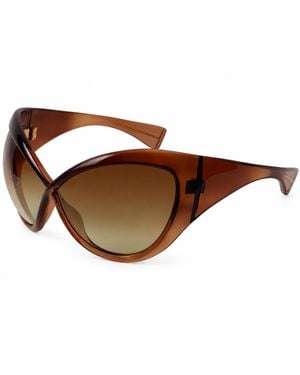 Tom Ford Daphne Ft0219 Oversized Mask Sunglasses - Brown