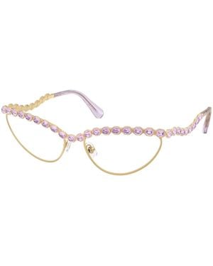 Swarovski Sk1030 Crystal Cat Eye Eyeglasses Frames - Black