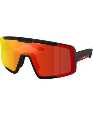 Prada Sport Ps B07S Mask Sunglasses - Red