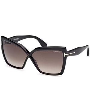 Tom Ford Fiore Ft1195 Butterfly Sunglasses - Black