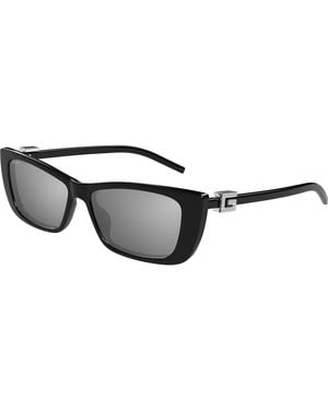 Gucci Gg1681S Crystal Mirror Cat Eye Sunglasses - Black