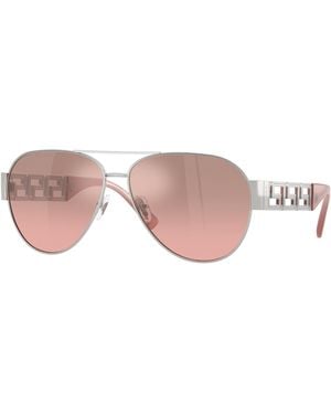 Versace Ve2289 Greca Aviator Sunglasses - Black