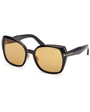 Tom Ford Plum Ft1223 Oversized Sunglasses - Black