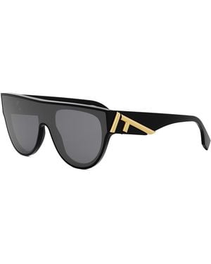 Fendi Fe40150I First Flat Top Sunglasses - Black