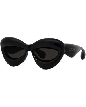 Loewe Lw40097I Inflated Cat Eye Sunglasses - Black