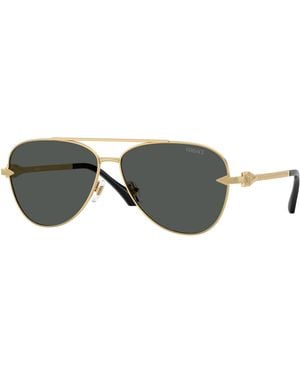 Versace Ve2283 Aviator Sunglasses - Black