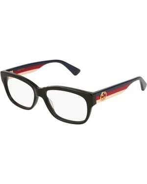 Gucci Gg0278O Striped Leg Frames - Black