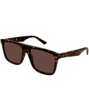Gucci Gg2182S Havana Rectangular Sunglasses - Black