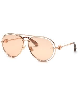 Roberto Cavalli Src032M Aviator Sunglasses - Black