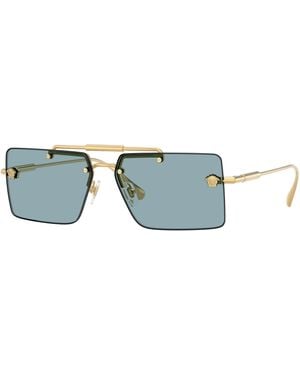 Versace Ve2245 Square Medusa Sunglasses - Black