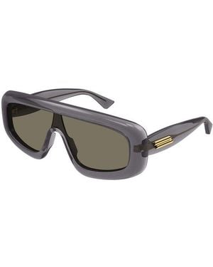 Bottega Veneta Bv1281S Transparent Mask Sunglasses - Black