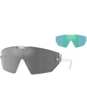 Versace Ve4461 2 Lens Shield Sunglasses - Black