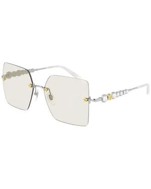 Gucci Gg0644S Rimless Star Lens Crystal Sunglasses - Black