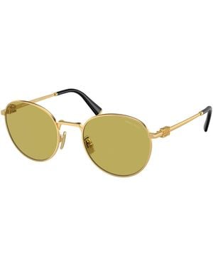 Miu Miu Mu55Zs Lens Round Sunglasses - Black