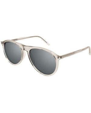 Saint Laurent Sl667 Aviator Sunglasses - Black
