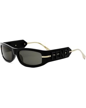 Fendi Fe40120I Graphy Wrap Sunglasses - Black