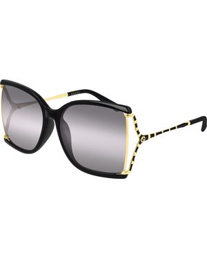Gucci Gg0592S Square Cutout Sunglasses - Black