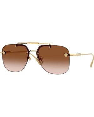 Versace Ve2296 Medusa Aviator Sunglasses - Black