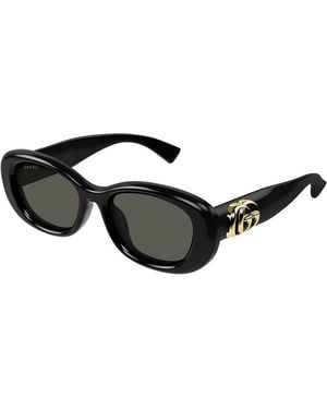 Gucci Gg1829Sk Oval Marmont Sunglasses - Black