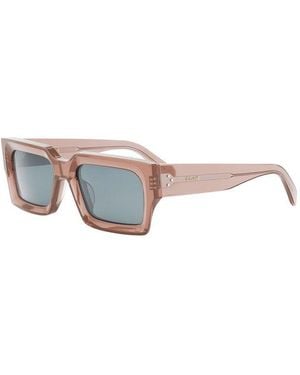 Celine Cl40280U Transparent Square Sunglasses - Black