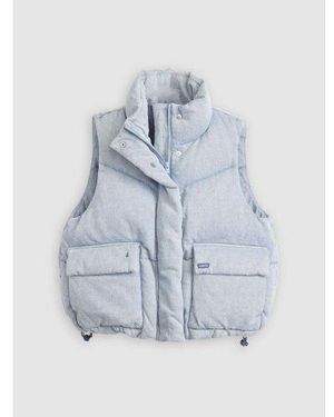 Levi's Celebrate The Moment Ow Western Bubble Vest Jacket - Blue