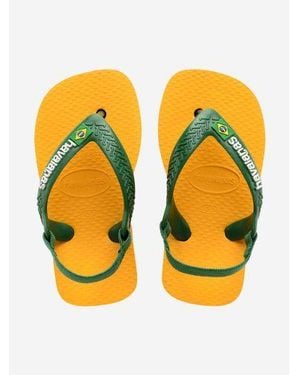 Havaianas Kids Banana Baby Brasil Logo Ii Flip Flop - Yellow