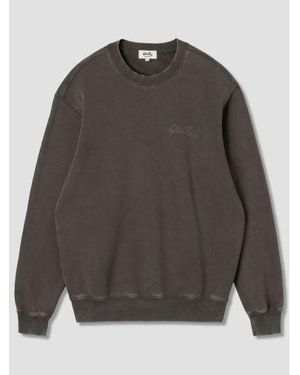 Stan Ray Washed Ink Peyote Stan Og Crew Neck Sweatshirt - Grey