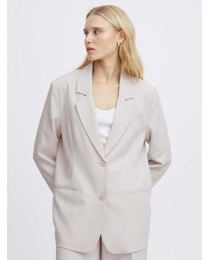 Ichi Lexi Oversized Blazer - White