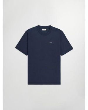 NN07 Adam Casual Logo Pima T-Shirt - Blue