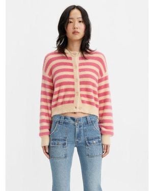 Levi's Jenny Stripe Marzipan Cat Cardigan - Red