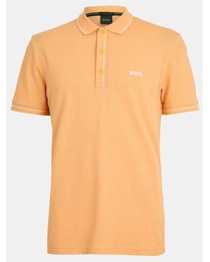 BOSS Open Paule Polo Shirt - Orange