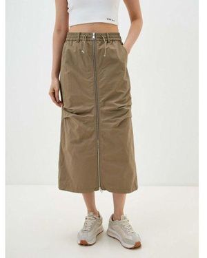 Miss Sixty Army Midi Skirt - Natural