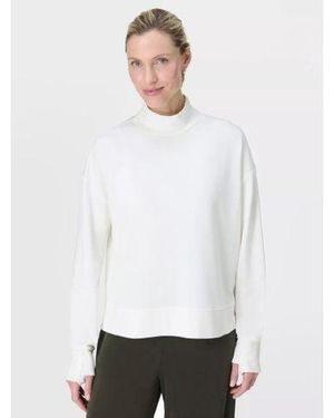 Sweaty Betty Lily After Class Funnel Neck Sweatshirt - White