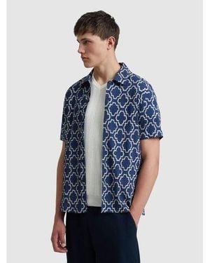 Farah Sigil Astral Print Shirt - Blue