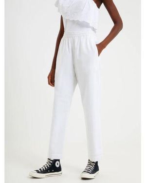 French Connection Linen Alania Lyocell Blend Trousers - White