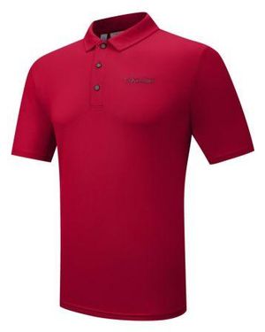Calvin Klein Cotton Blend Stretch Polo Shirt - Red