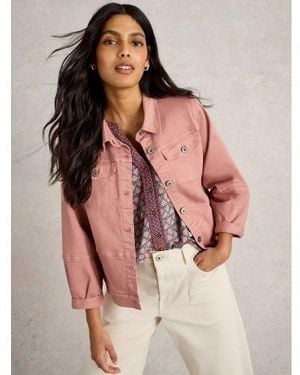 White Stuff Dusty Camille Denim Jacket - Pink