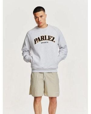 Parlez Heather Varsity Sweatshirt - Grey