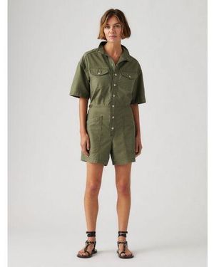 Levi's Night Short Sleeve Surplus Romper Playsuit - Green