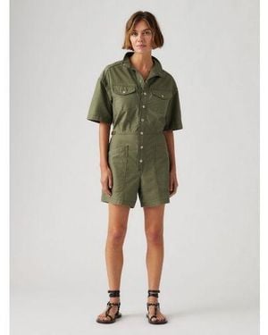 Levi's Night Short Sleeve Surplus Romper Playsuit - Green
