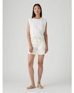 Levi's Disco Nights Stf T3 501 Mid Thigh Short - White