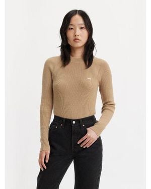 Levi's Travertine Rib Crew Jumper - Natural