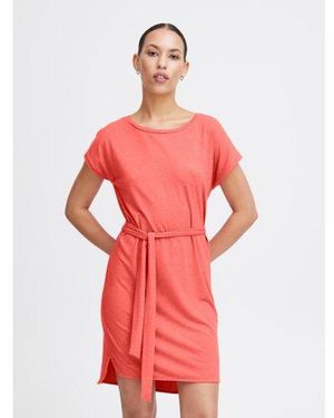 Ichi Calypso Coral Rebel Dress - Red