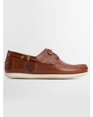 Barbour Cognac Wake Boat Shoe - Brown