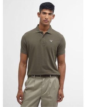 Barbour Dark Sports Tailored Polo Shirt - Green