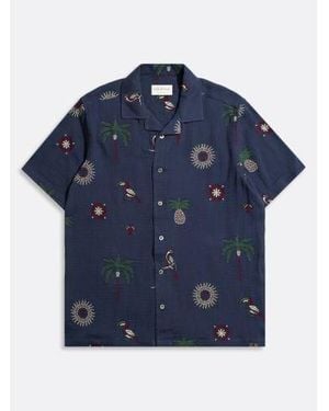 Far Afield Iris Stachio Shirt - Blue