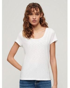 Superdry Optic Scoop Neck T-Shirt - White