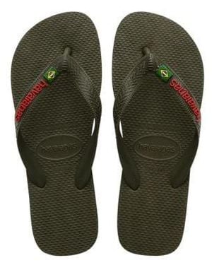 Havaianas Logo Brasil Slide - Green