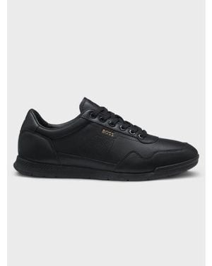 BOSS Titanium Nappa Leather Trainer - Black