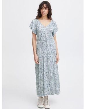 Ichi Della Robbia Dot Aya Dress - Blue